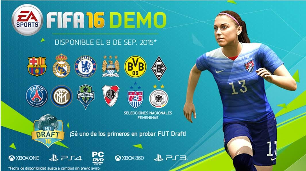 La demo de FIFA 16 llegará el 8 de septiembre de 2015 a Xbox One.