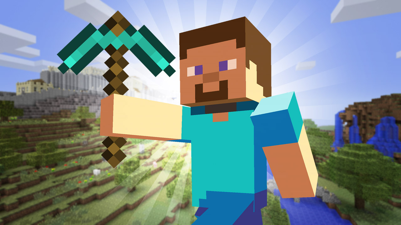 Armas a dos manos entre las novedades en Minecraft con Windows 10 en Xbox One.
