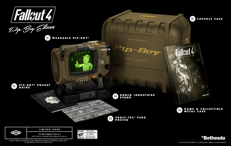 Pedazo de Fallout 4 Pip-Boy Edition que nos han presentado en la conferencia de Bethesda, previa al E3 2015.