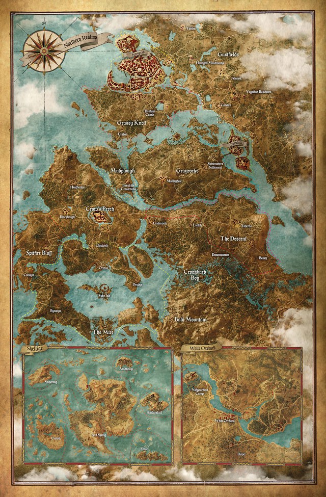 He aquí el Mapa de The Witcher 3 Wild Hunt, tal cual lo encontramos en la edición limitada.