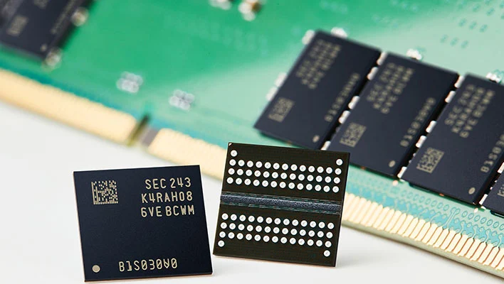 la nueva DRAM presenta la mayor densidad de chip del sector, lo que permite aumentar la productividad de las obleas en un 20%