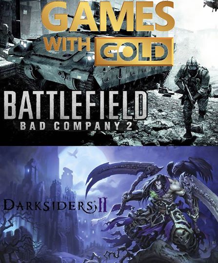 Battlefield Bad Company 2 y Darksiders II son los próximos títulos de Games with Gold para Xbox 360.