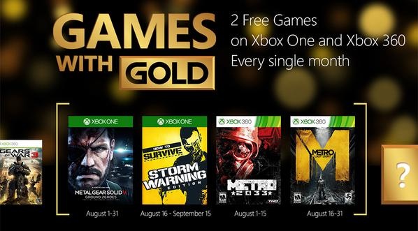 Estos son los juegos gratis de Games with Gold en Agosto 2015 que tienes con Xbox LIVE Gold.