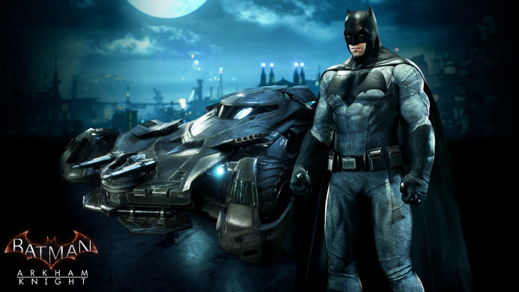 Como parte de este nuevo contenido de Batman Arkham Knight se incluye una skin para el batmovil y un nuevo traje basados en la próxima película Batman vs Superman.