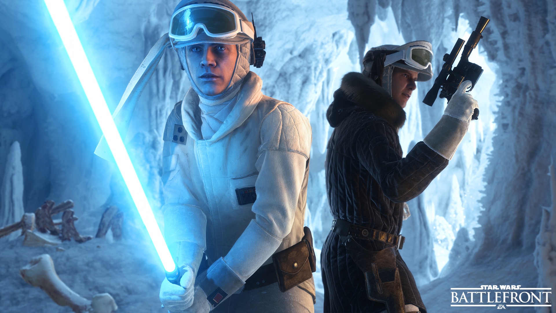 Detallado el pase de temporada de Star Wars Battlefront: Han y Luke recibirán sus trajes de la batalla de Hoth.