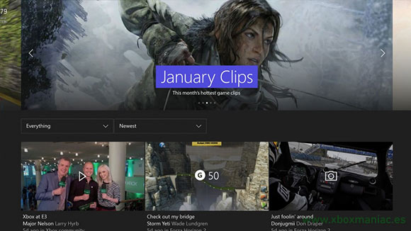 Actualización de Xbox One enero 2016