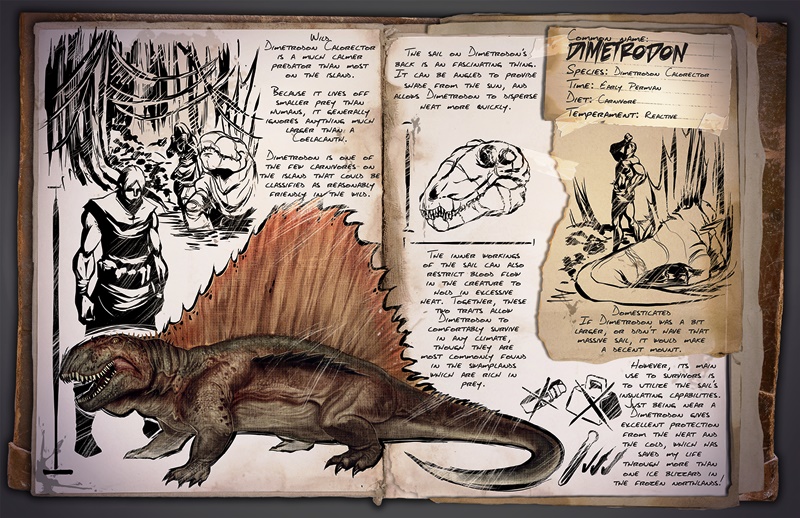 El Dimetrodon es un nuevo dinosaurio incluido en la segunda actualización de ARK: Survival Evolved.