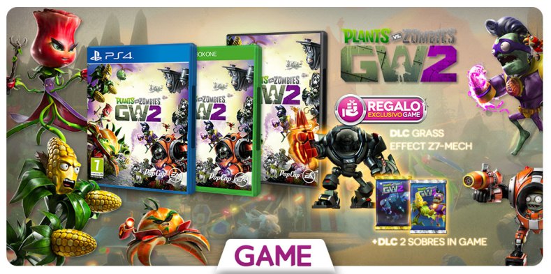 DLC de regalo con la reserva de Plants vs Zombies GW2 en tiendas Game.