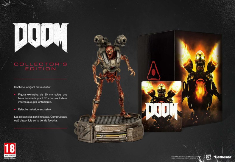 Junto con la fecha de salida de Doom se ha anunciado la edición coleccionista del juego.