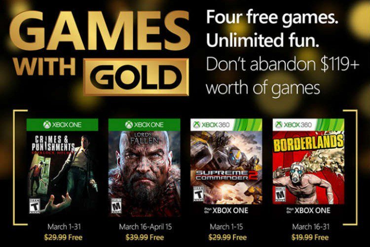 Estos son los Games with Gold marzo 2016 en Xbox One y Xbox 360.