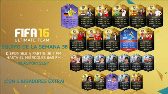FIFA 16 Ultimate Team Semana 36