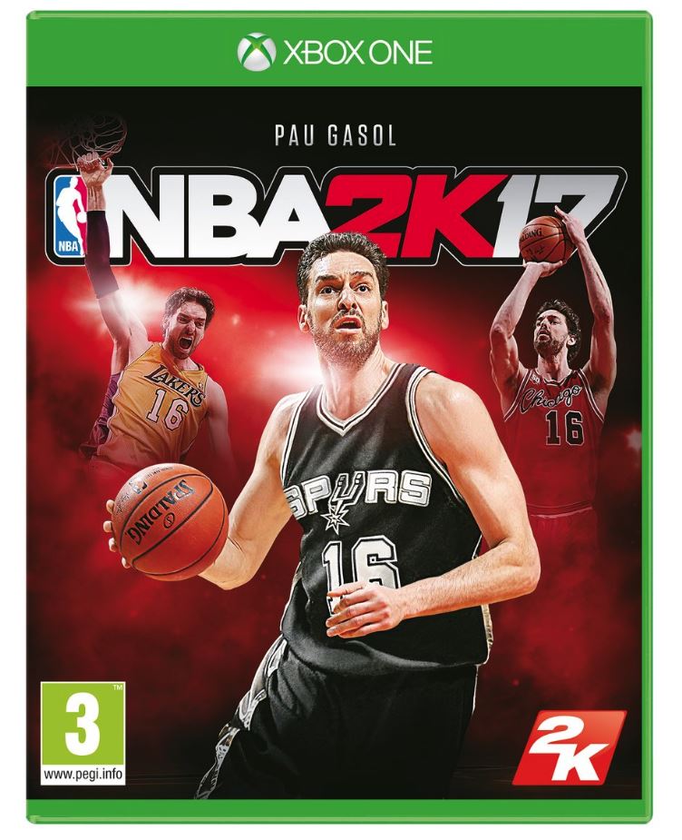 Pau Gasol será portada de NBA 2K17 con sus nuevos colores.