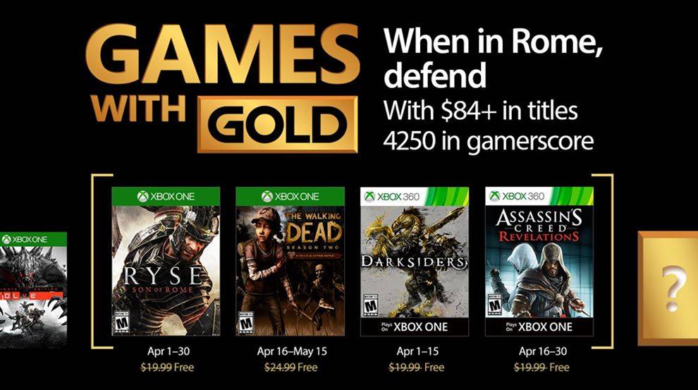 Microsoft nos descubre la colección de Games with Gold de abril 2017.